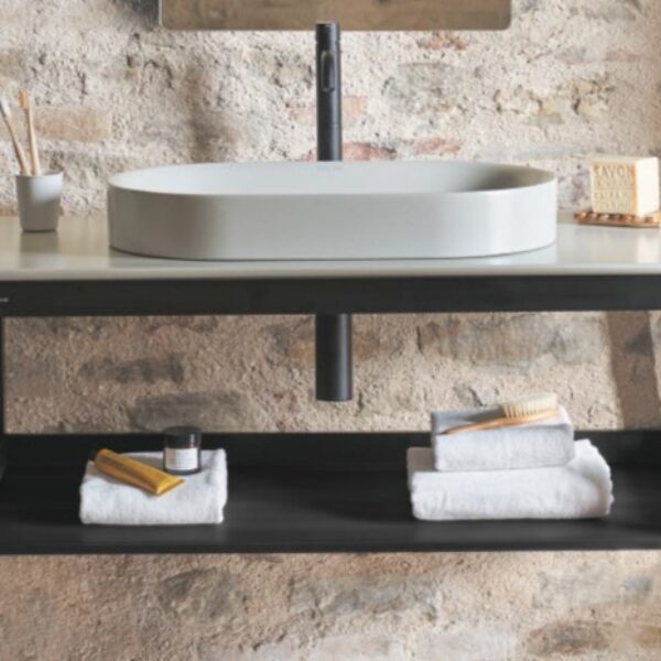 Izlietne ar dekoratīvo alumīnija rāmi HORIZON komplekts